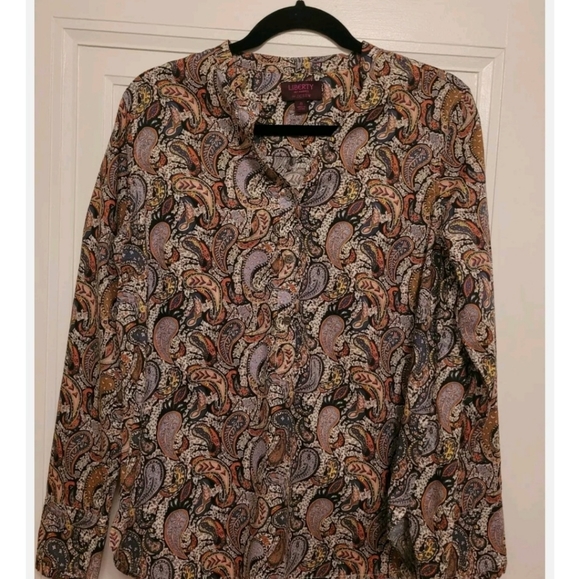 J Crew Liberty Art Eastern Voyage Paisley Top - Picture 3 of 9